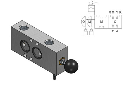Block-valve with position feedback sensor